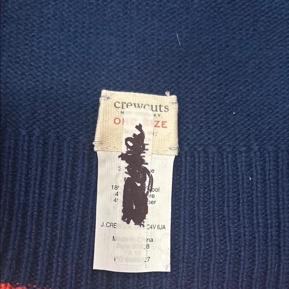 CrewCuts Boys Blue and Orange Scarf and Hat L/XL